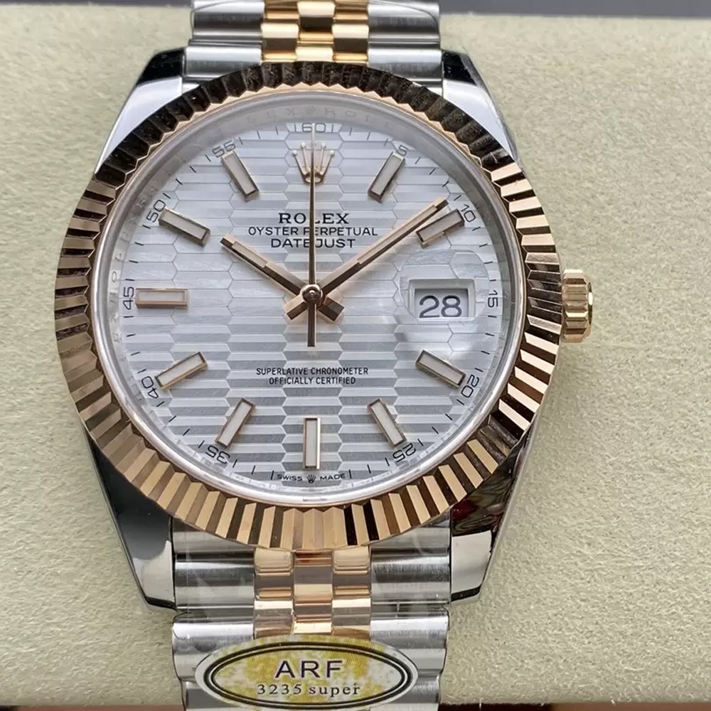 ARF공장 롤렉스 데이저스트 실버 텍스처 다이얼 바인덱스 RG 콤비 쥬빌레 41mm 126331
