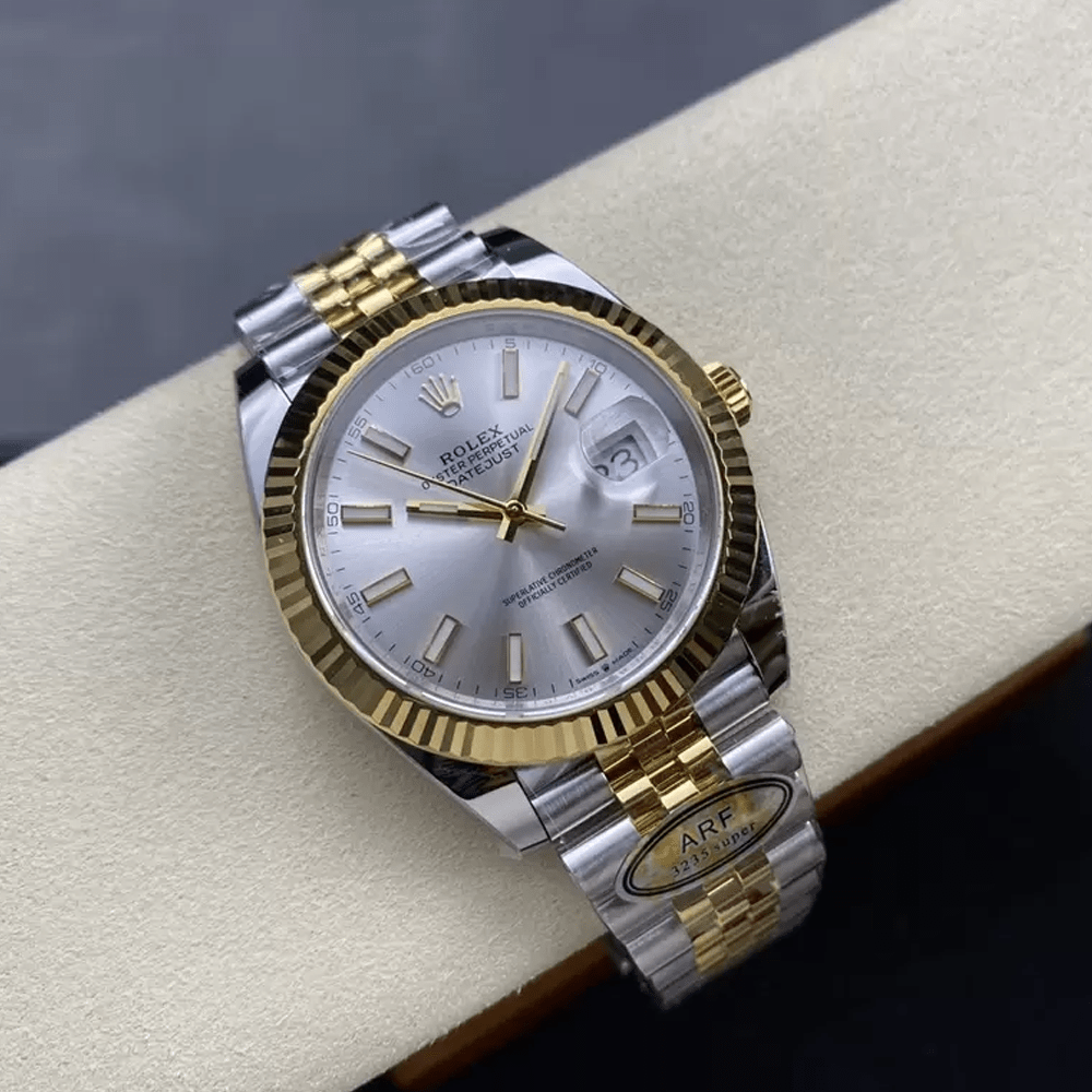 ARF공장 롤렉스 데이저스트 실버 다이얼 바인덱스 YG 콤비 쥬빌레 41mm 126333