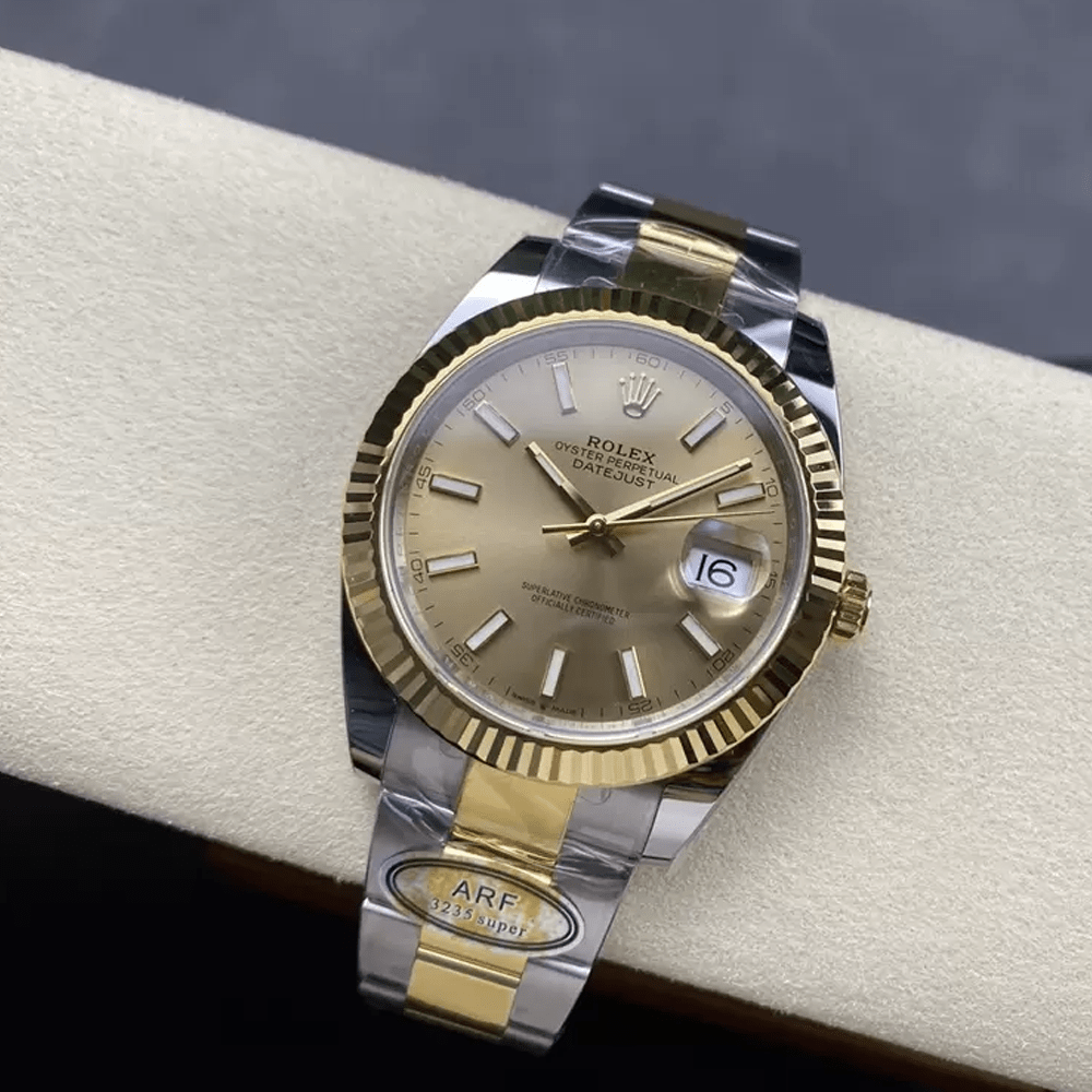 롤렉스 데이저스트 옐로우골드 다이얼 바인덱스  YG 콤비 오이스터 41mm 126333