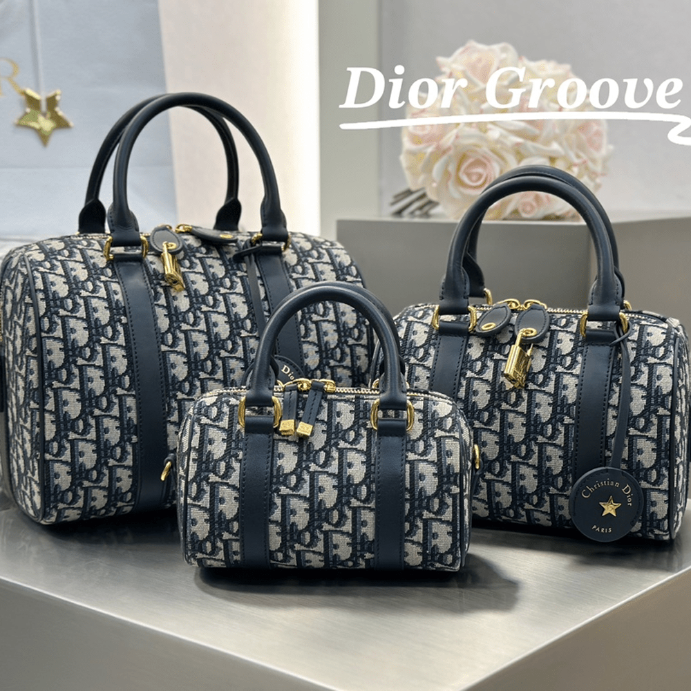 디올 블루 오블리크 자카드 Groove 16 20 25 백