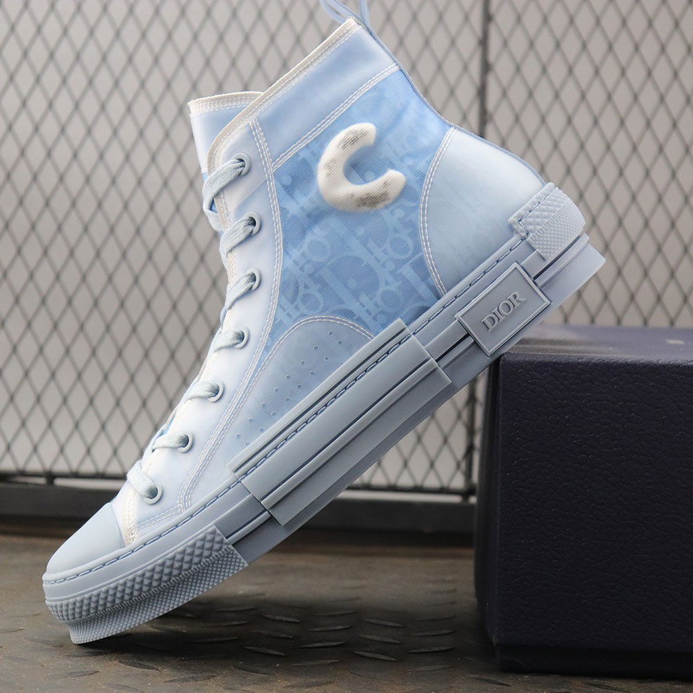 디올 B23 하이 오블리크 캔버스 스카이 블루