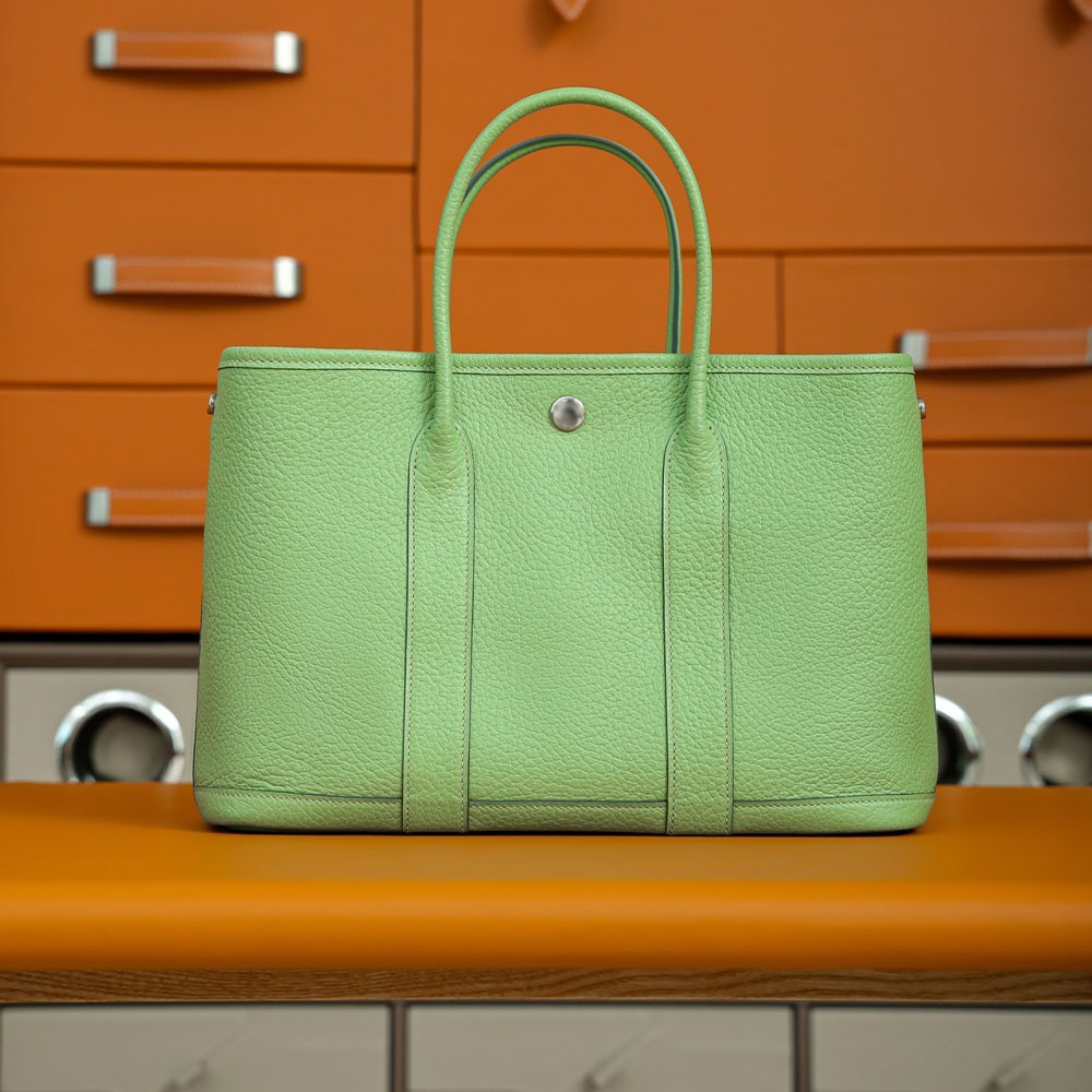 에르메스 올수공 가든 파티 30 백 그린 앱송 & 팔라듐 하드웨어