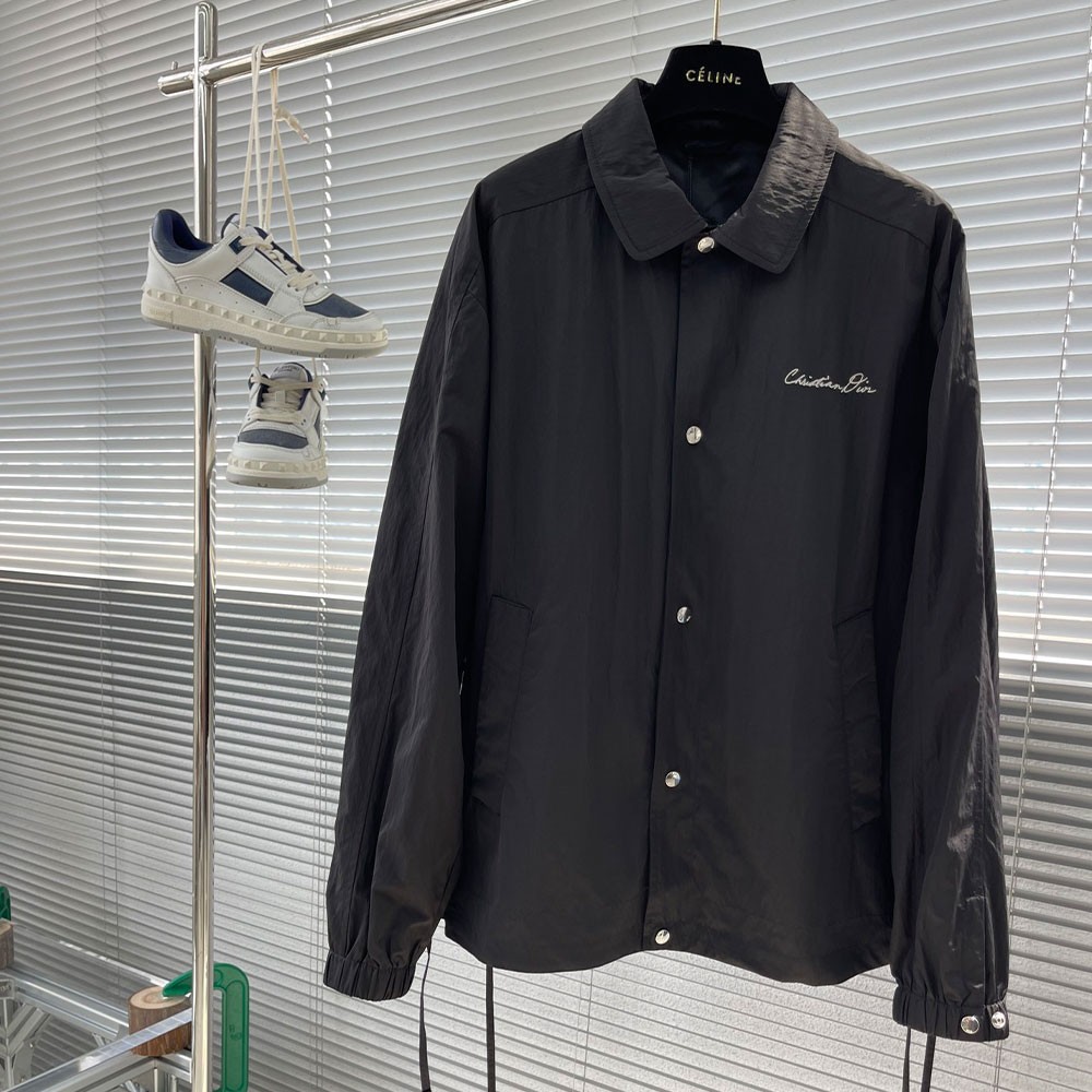 디올 블랙 테크니컬 패브릭 블루종 자켓