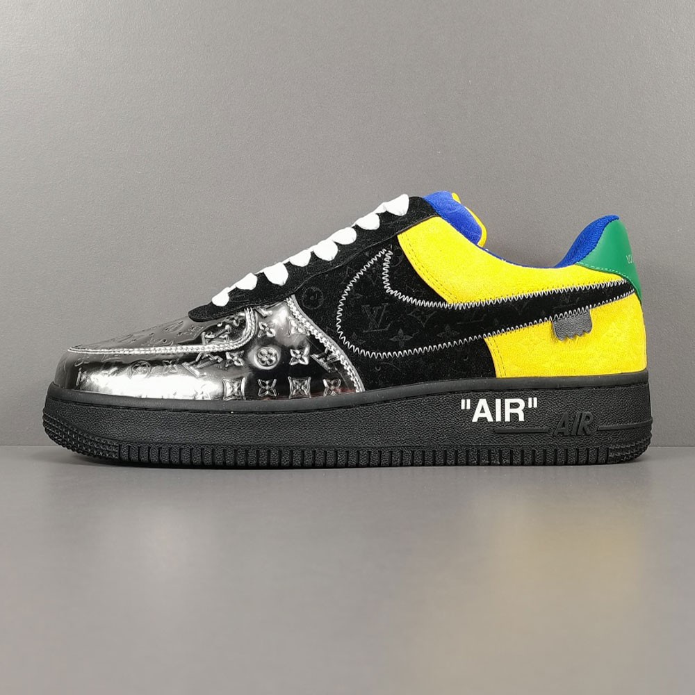 루이비통 x 나이키 에어포스 1 로우 바이 버질 아블로 멧 실버 블랙