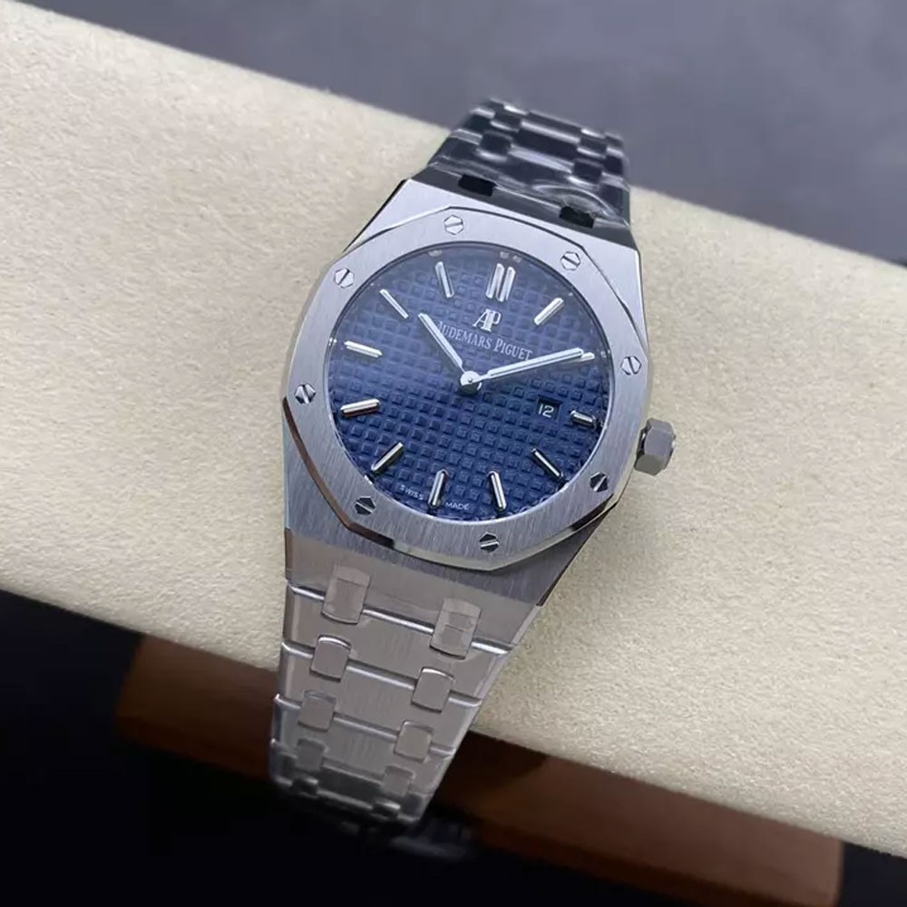 ZF공장 오데마피게 레이디 로얄오크 청판 다이얼 스틸 SS 브레이슬릿 33mm 여성용 67651