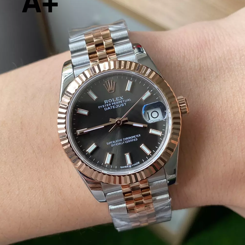 A+공장 롤렉스 여성용 데이저스트 그레이 인덱스 다이얼 로골 콤비 31mm 278271