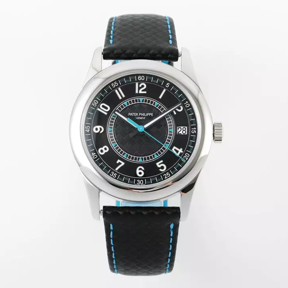 PPF공장 파텍필립 칼라트라바 블랙 다이얼 나일론 스트랩 40mm 6007