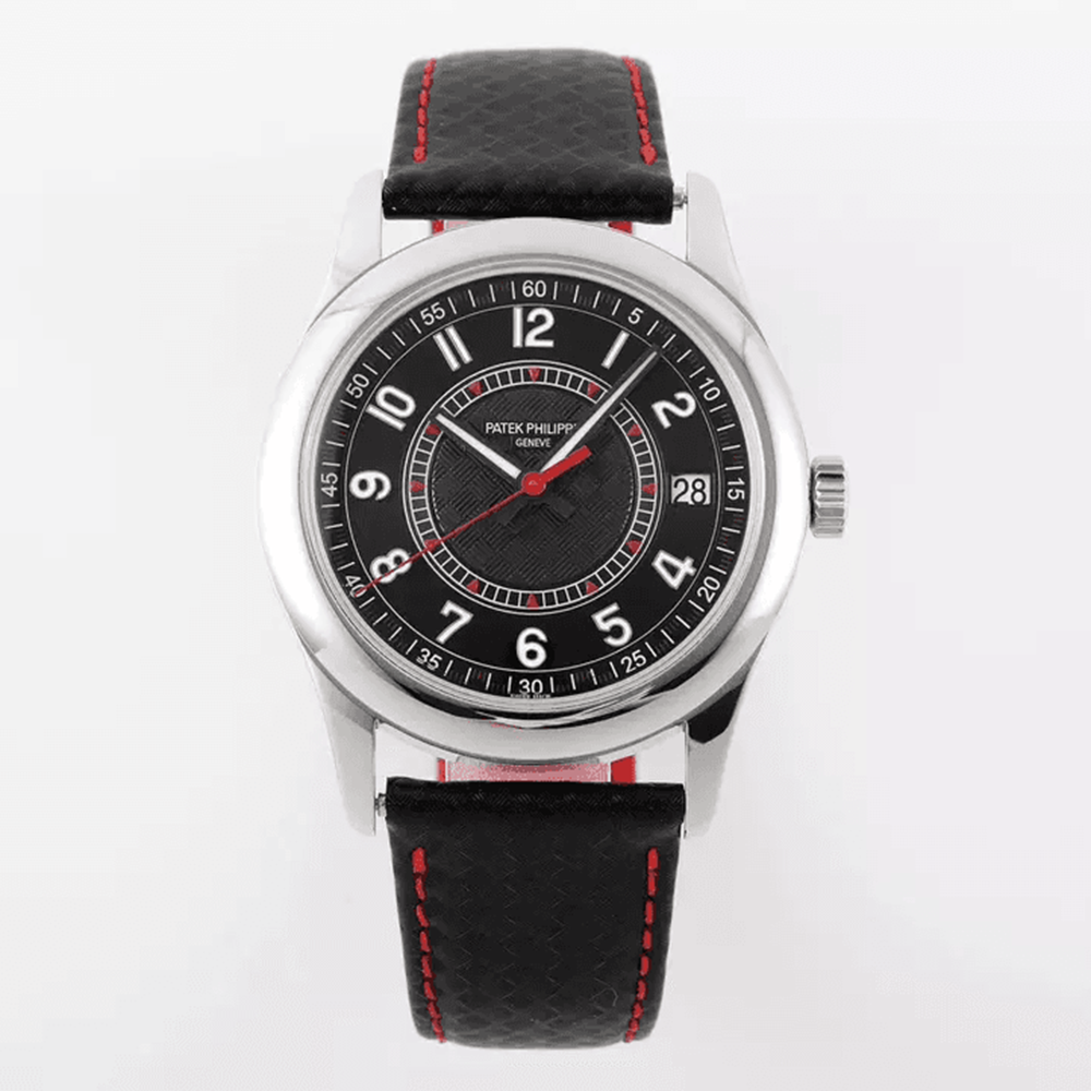 PPF공장 파텍필립 칼라트라바 블랙 다이얼 나일론 스트랩 40mm 6007