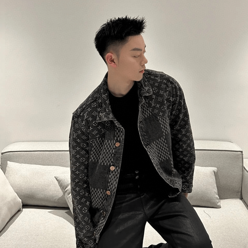 루이비통 X NIGO 다미에 웨이브 흑청 자켓