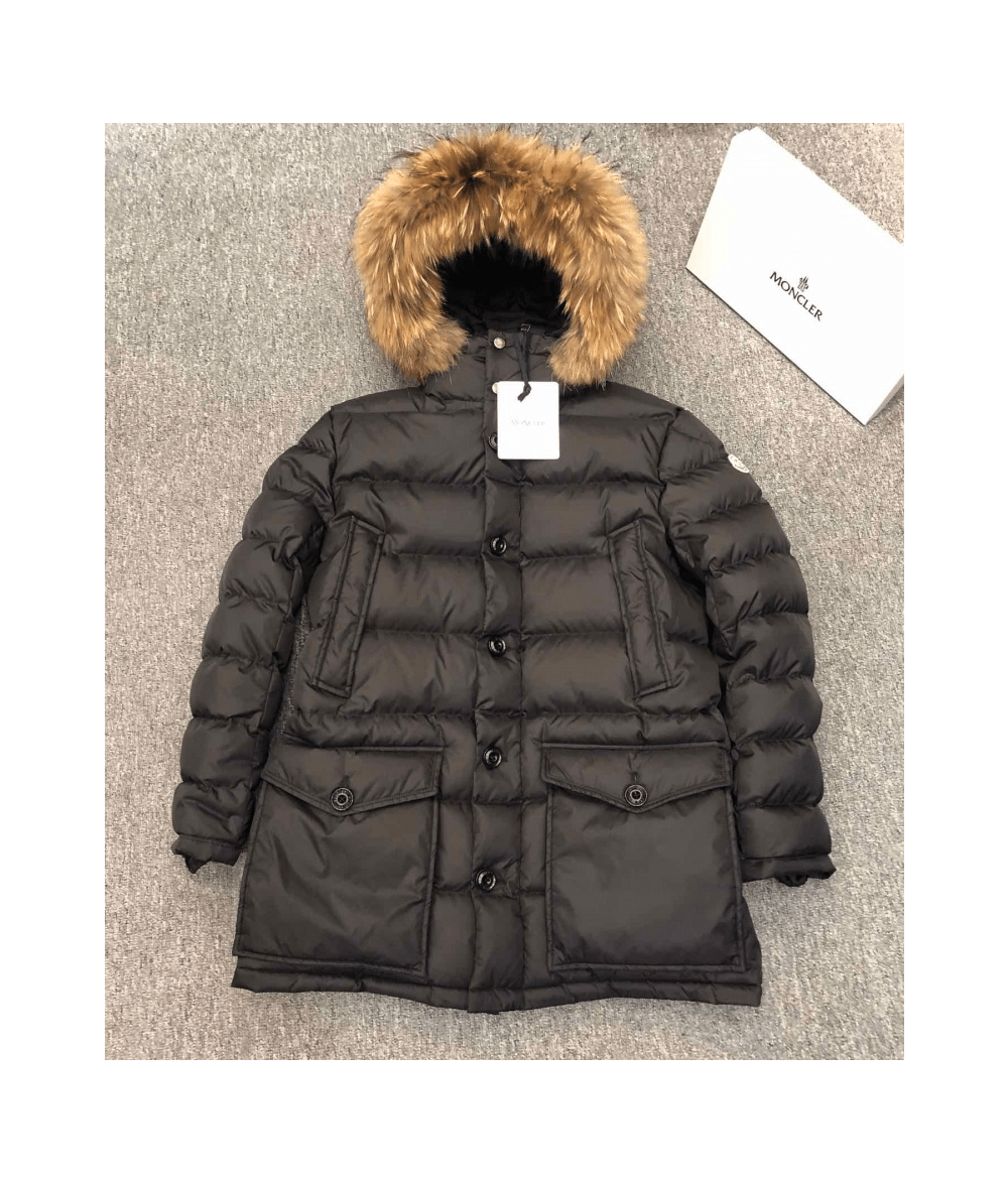 몽클레어 클루니 패딩 (100%리얼 코요테퍼) (남성용)블랙