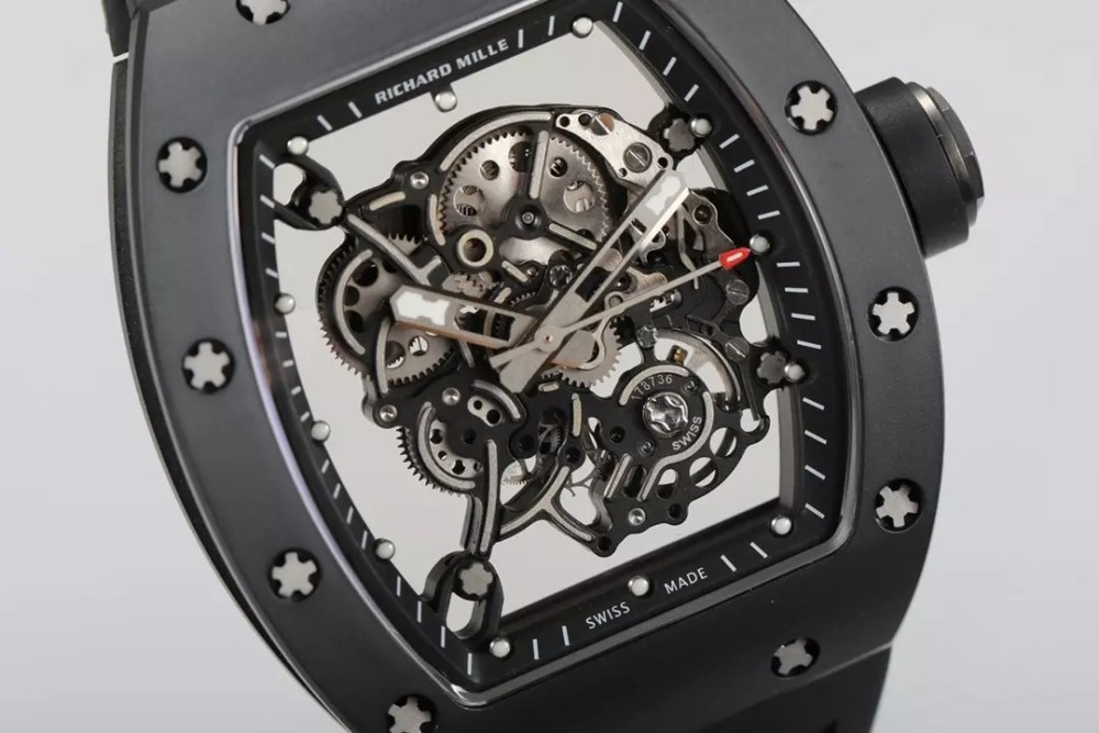 RM공장 리차드밀 부바왓슨 블랙 세라믹 블랙 러버밴드 RM055