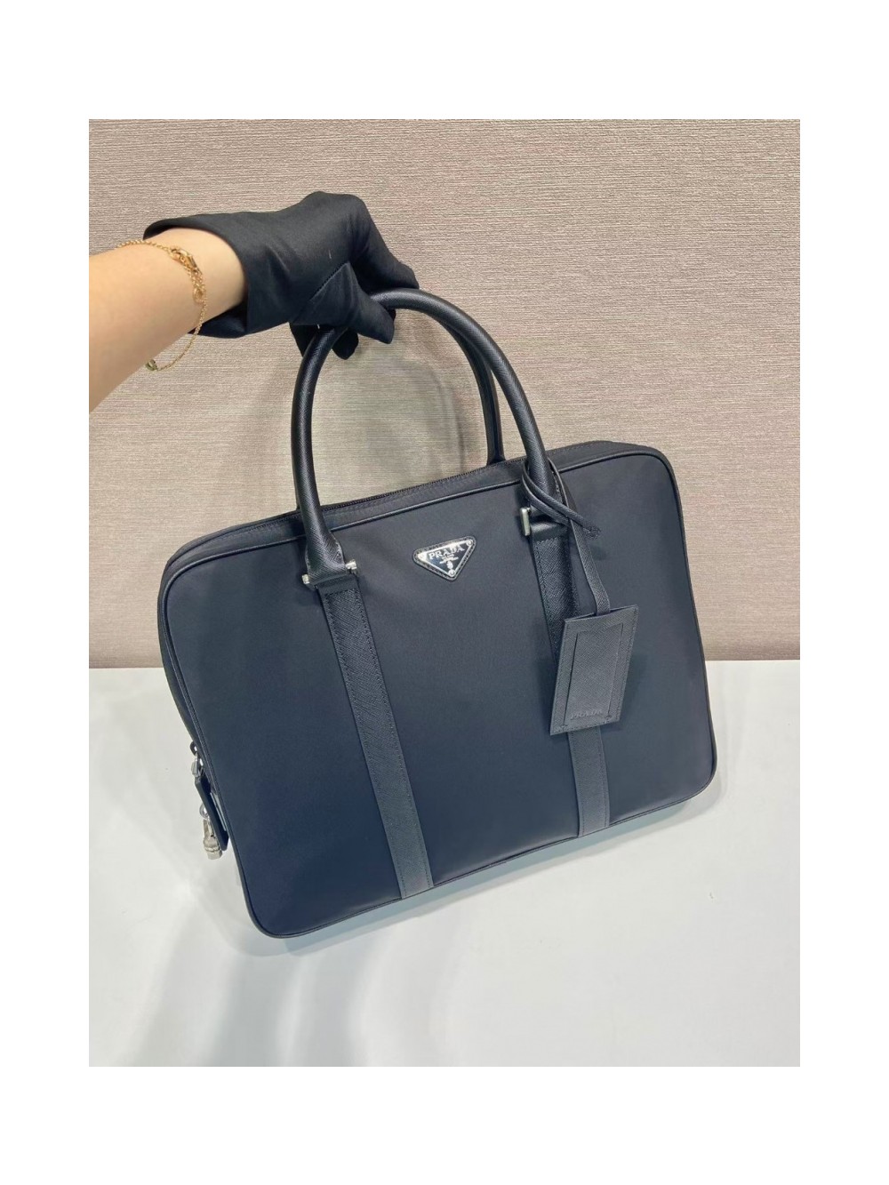 프라다 나일론 브리프케이스 숄더백 서류가방