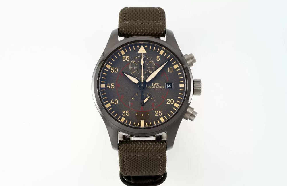 APS공장 IWC 파일럿 워치 크로노그래프 탑건 미라마 나일론 스트랩 44mm IW389002