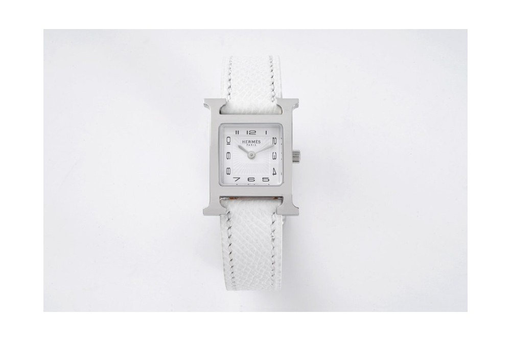 BV공장 에르메스 H아워 PM 은장 레더 스트랩 21/26mm W036704WW00