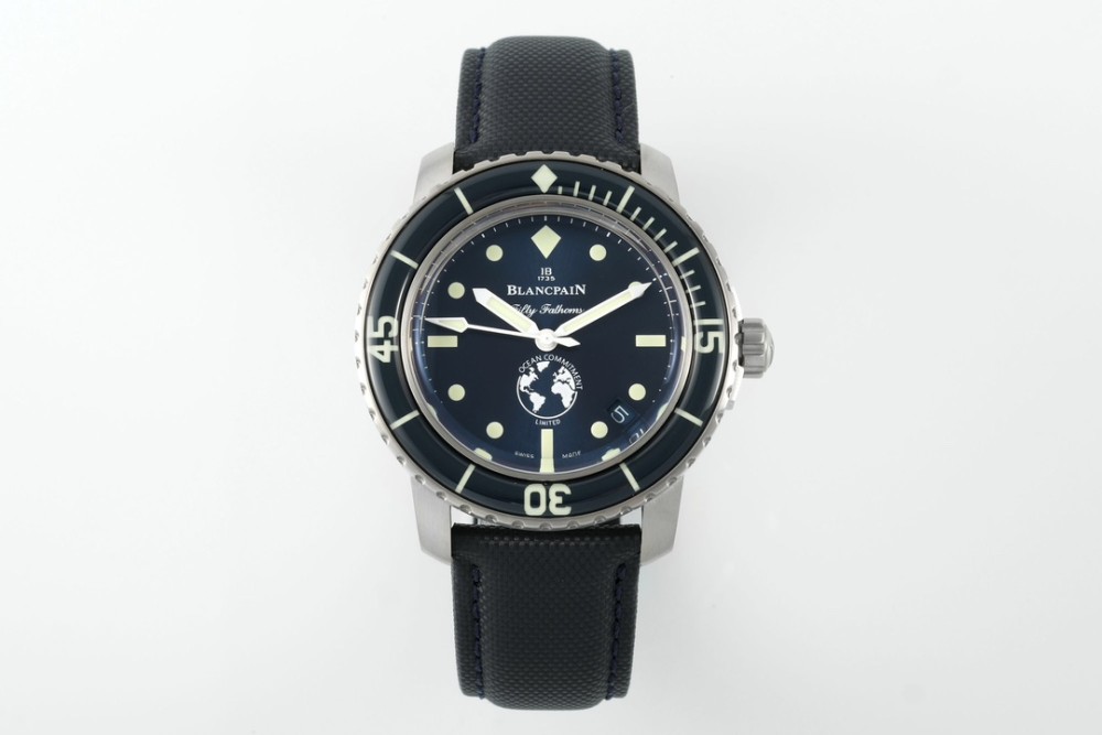 ZF공장 블랑팡 피프티 패덤즈 리미티드 에디션 캔버스 스트랩 40mm 5008-11B40-NAOA