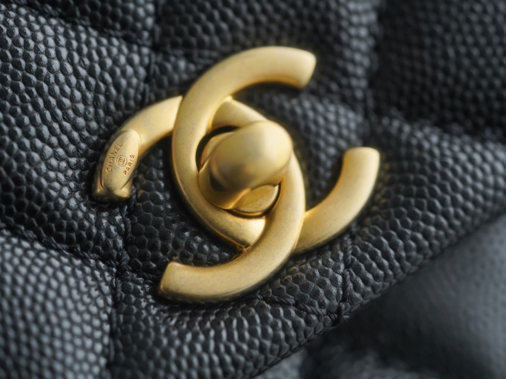 팬더샵 샤넬 코코핸들 블랙 금장 스몰 캐비어