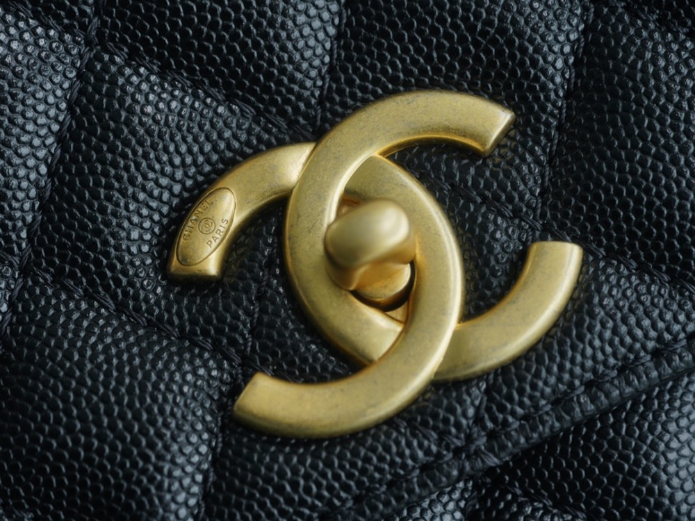 팬더샵 샤넬 코코핸들 체인 블랙 미듐 캐비어