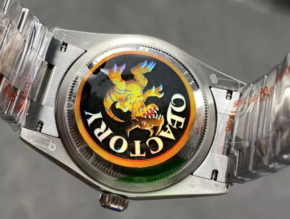 QF공장 롤렉스 데이데이트 핑크 다이얼 바게트다이아 SS 브레이슬릿 36mm 128236