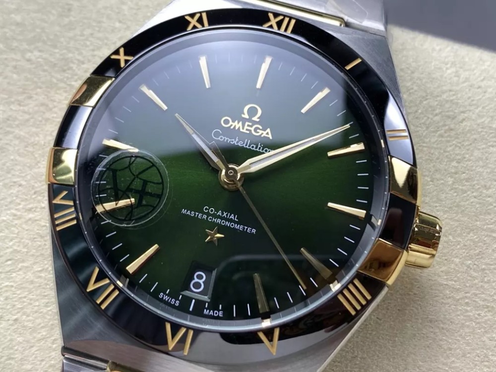 V+공장 오메가 컨스텔레이션 41mm 그린 다이얼, SS 브레이슬릿