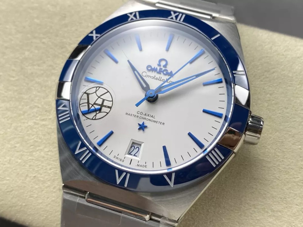 V+공장 오메가 컨스텔레이션 41mm 화이트 다이얼, SS 브레이슬릿