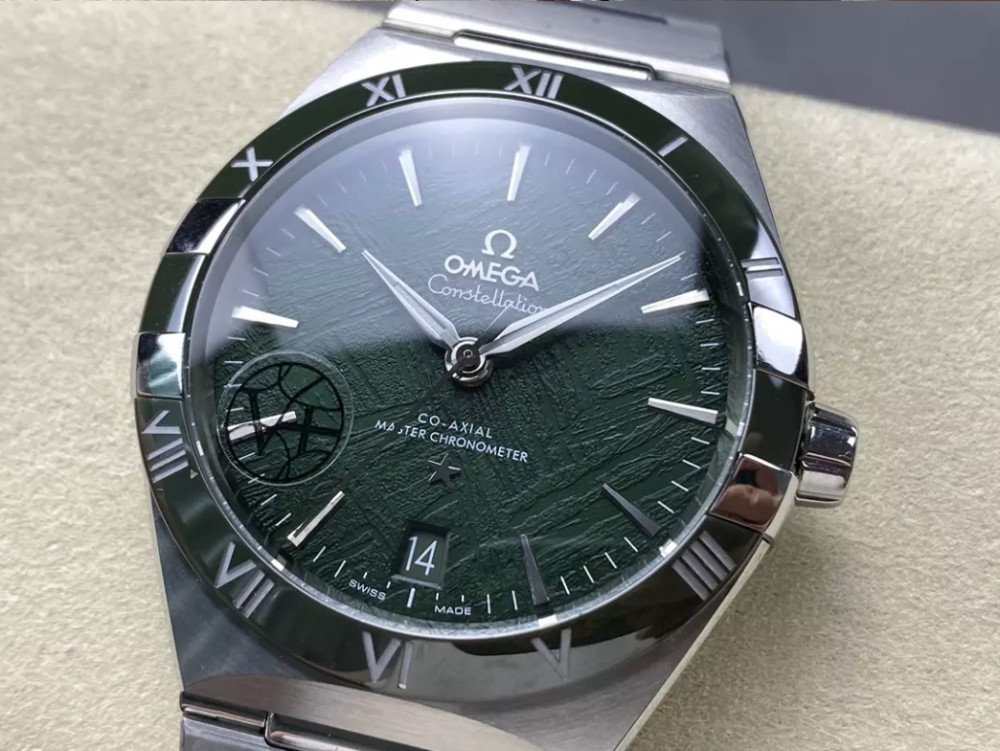 V+공장 오메가 컨스텔레이션 41mm 운석 그린 다이얼, SS 브레이슬릿