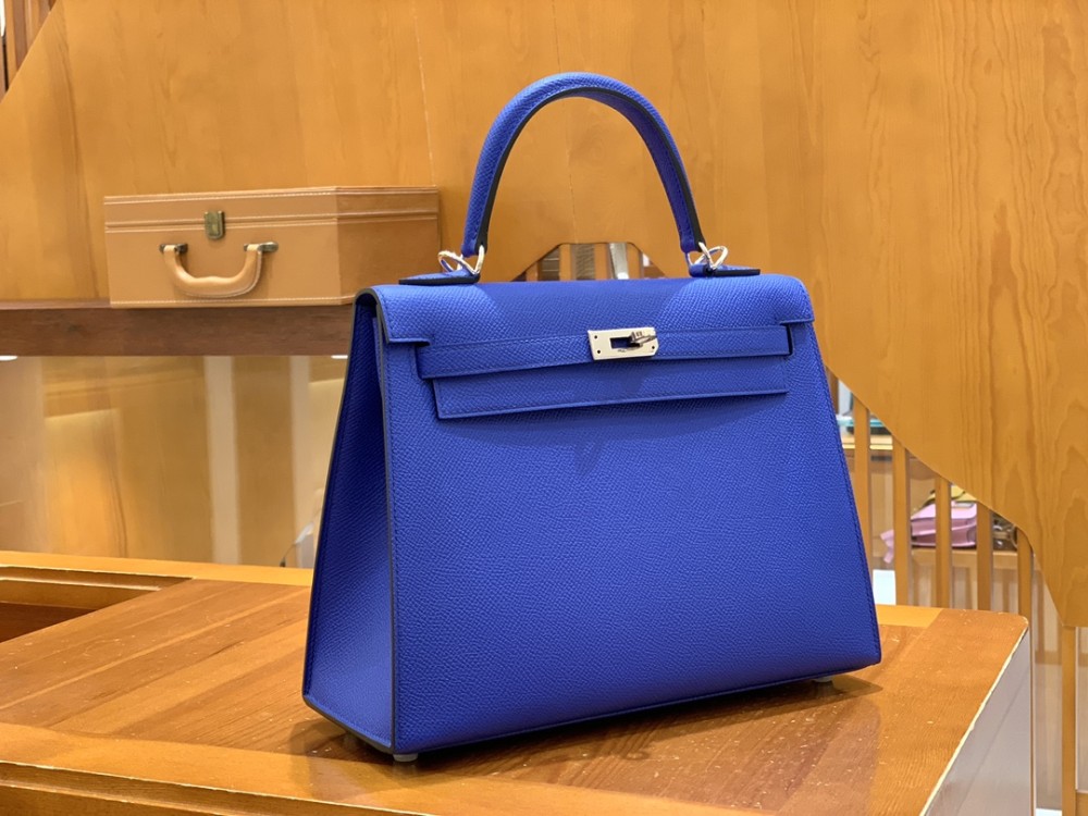 올수공 에르메스 켈리 25 엡송 일렉트릭 블루 실버 버클