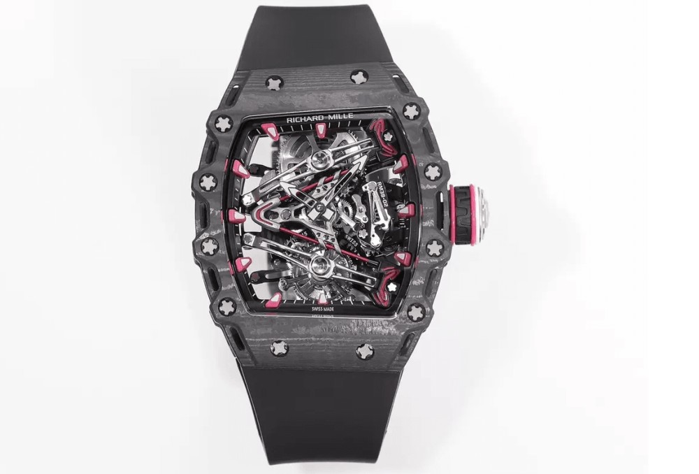 RM공장 리차드밀 부바왓슨 투르비옹 블랙 NTPT 카본 스켈레톤 다이얼 블랙 러버 스트랩 RM38-02