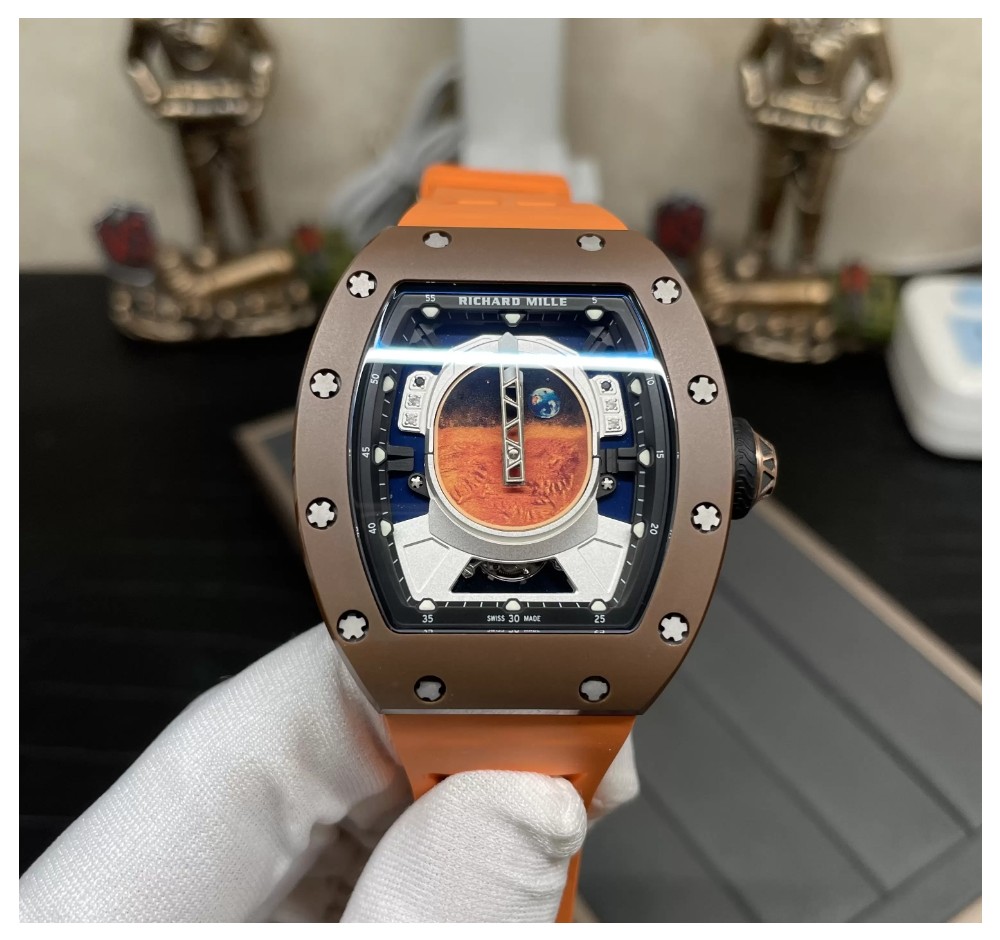 YS공장 리차드밀 투르비옹 퍼렐 윌리엄스 스켈레톤 다이얼 러버 스트랩 한정판 RM52-05