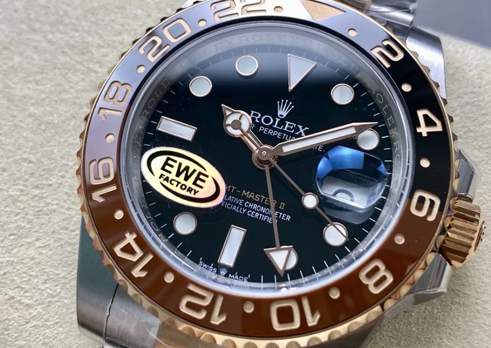 EWE공장 롤렉스 GMT 마스터2 루트비어 RG 콤비 오이스터 브레이슬릿 40mm 126711 CHNR