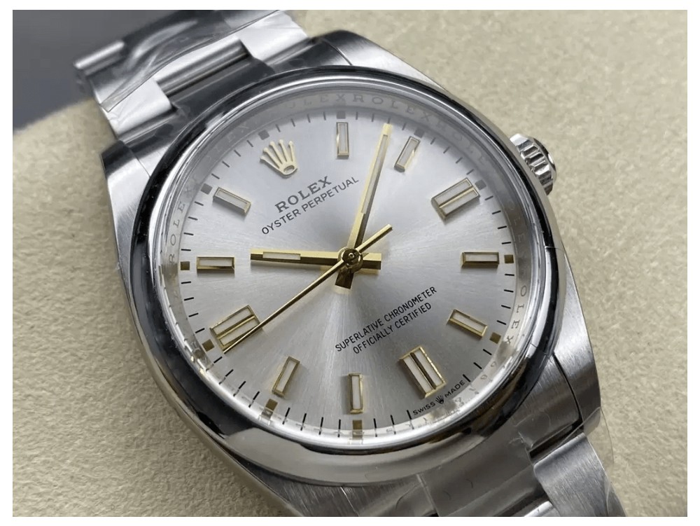 클린공장 롤렉스 오이스터 퍼페츄얼 실버 다이얼 바인덱스 SS 브레이슬릿 36mm 126000