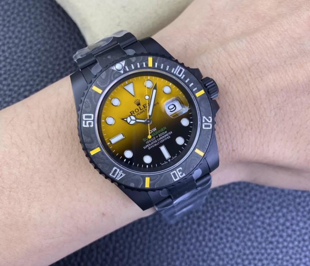 DIW공장 롤렉스 서브마리너 커스텀 블랙/옐로우 다이얼
