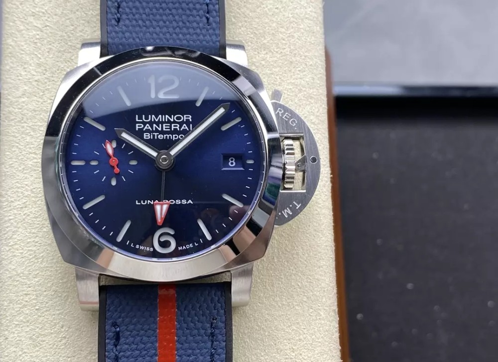 VS공장 파네라이 마리나 루나로사 블루 다이얼 스틸 케이스 44mm PAM1391