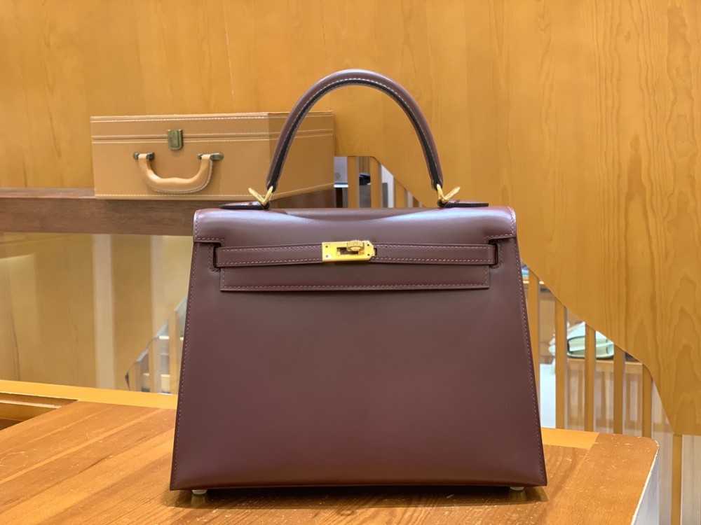 올수공 에르메스 켈리 25 엡송 와인 레드 골드 버클