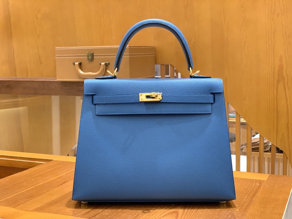 올수공 에르메스 켈리 25 엡송 블루 프라다 골드 버클