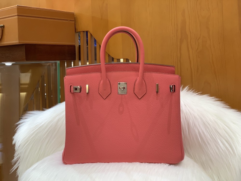 올수공 에르메스 버킨 25 토고 립스틱 핑크 실버 버클