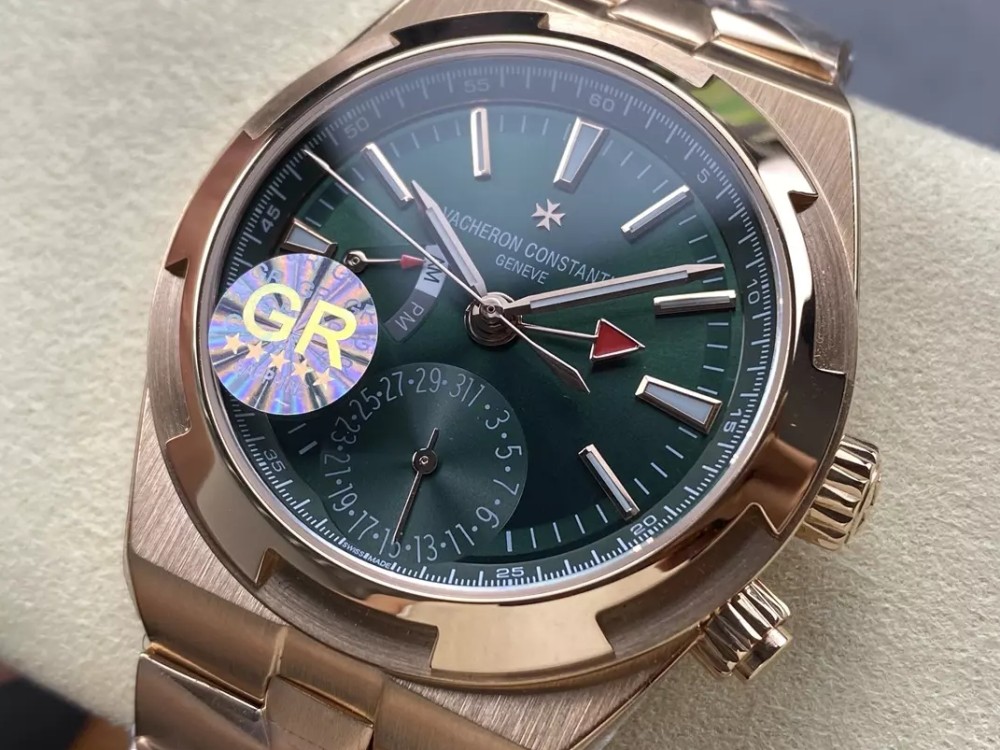 GR공장 바쉐론 콘스탄틴 오버시즈 듀얼 타임 그린 다이얼 로즈골드 금통 41mm 7920V