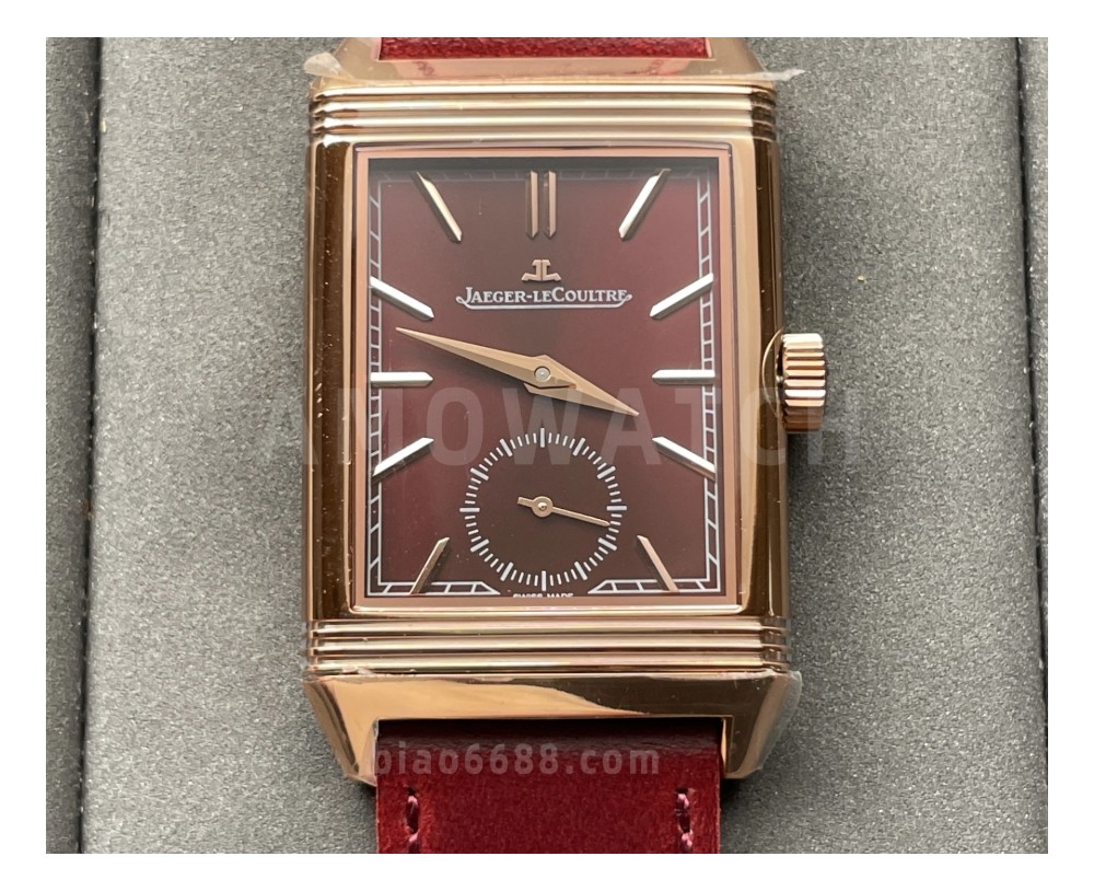 MG공장 예거 르쿨트르 리베르소 Tribute Monoface Small Seconds 레드 다이얼 브레이디드/레더 스트랩 Q713256J