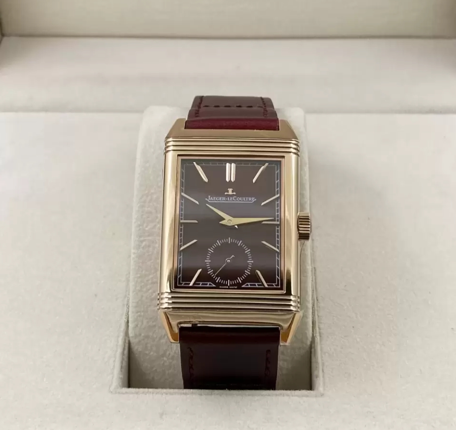 예거 르쿨트르 리베르소 Tribute Monoface Small Seconds 레드 다이얼 레더 스트랩 Q713256J