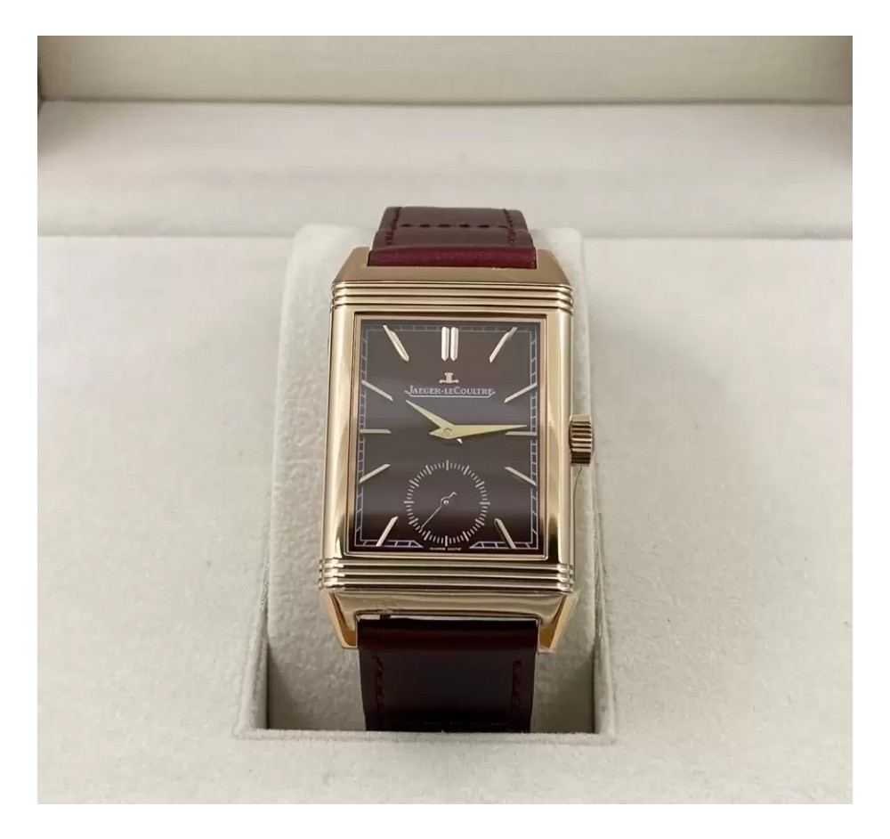 MG공장 예거 르쿨트르 리베르소 Tribute Monoface Small Seconds 레드 다이얼 레더 스트랩 Q713256J