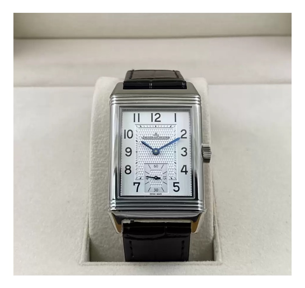 MG공장 예거 르쿨트르 리베르소 Tribute Monoface Small Seconds 화이트 다이얼 레더 스트랩 Q3848420