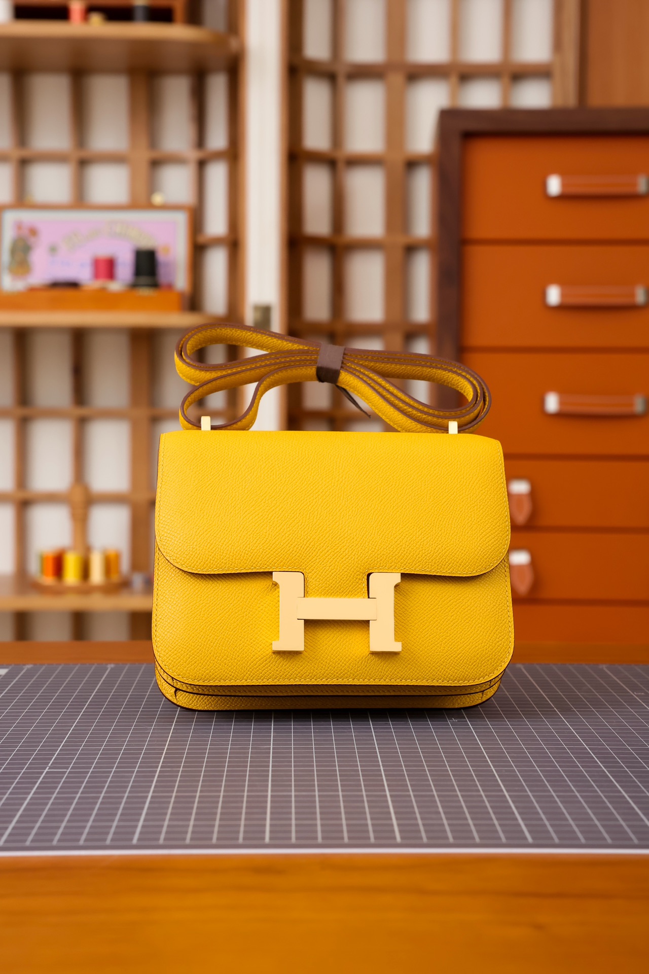 올수공 에르메스 콘스탄스 18 옐로우 앱송 골드 버클