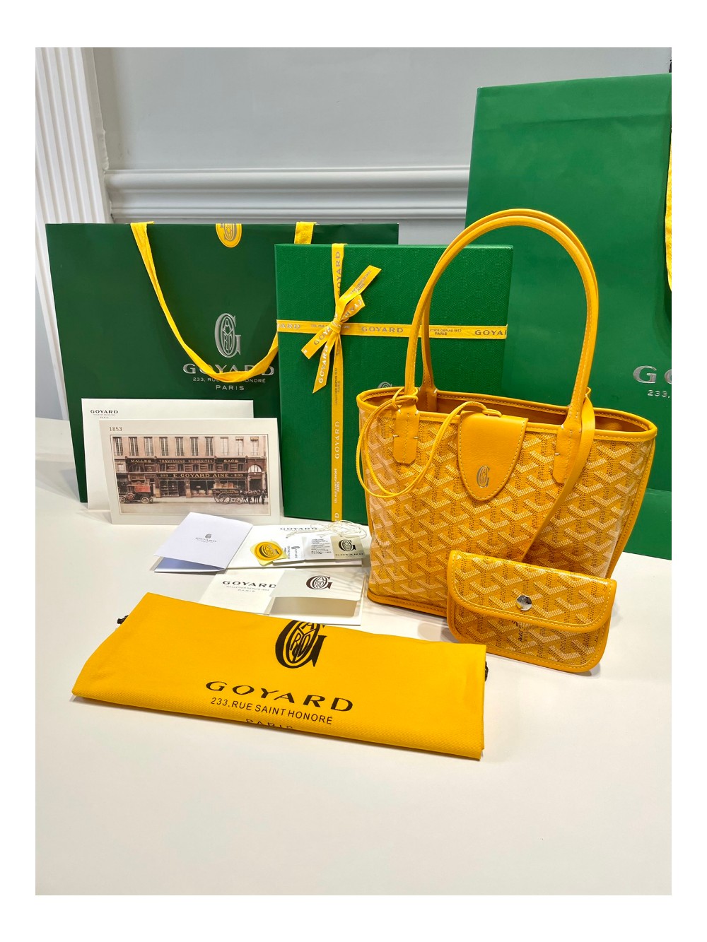 고야드 미니 앙주 토트백 옐로우