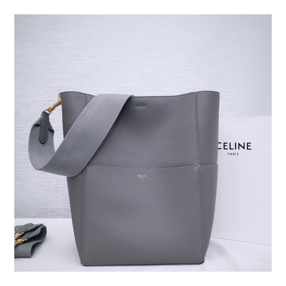 셀린느 버킷백 소프트 그레인 카프스킨 그레이