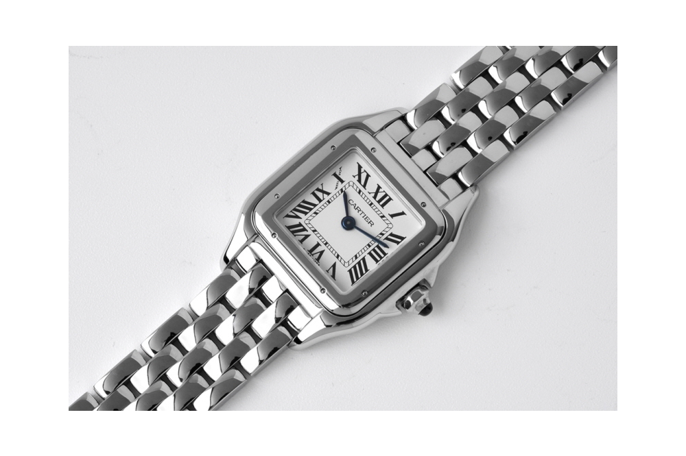 BV공장 까르띠에 팬더 드 까르띠에 화이트 다이얼 쿼츠 스틸 SS 브레이슬릿 2size WSPN0006