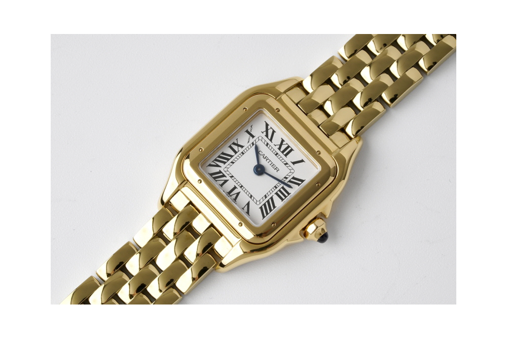 까르띠에 팬더 드 까르띠에 화이트 다이얼 쿼츠 옐로우골드 2size WGPN0016