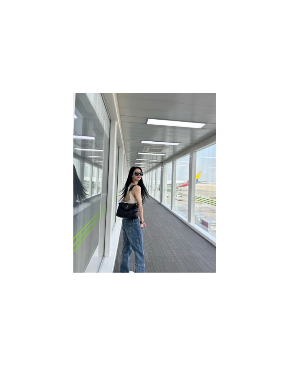 [이미주 PICK] 생로랑 나파 퀼팅 푸퍼 스몰백