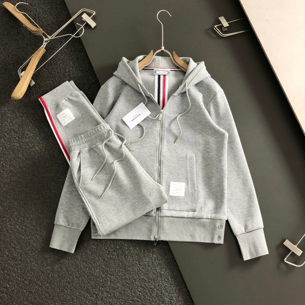 톰브라운 삼선 후드집업 트레이닝 세트