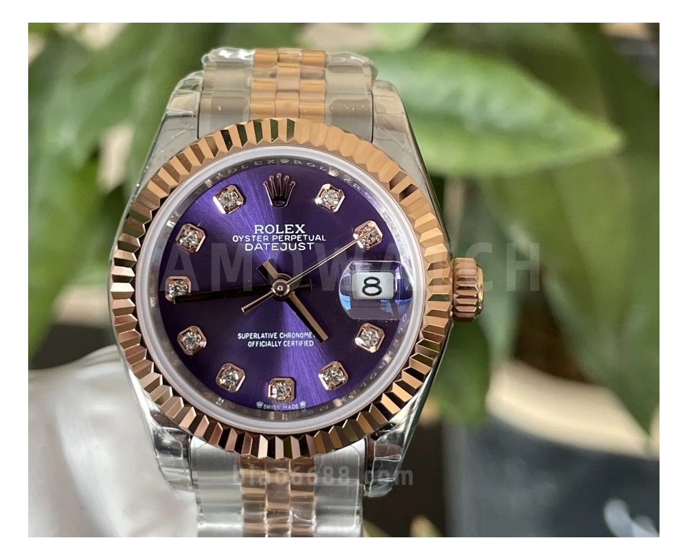 GS공장 롤렉스 레이디 데이저스트 바이올렛 10P 다이얼 로즈골드 콤비 28mm 279171