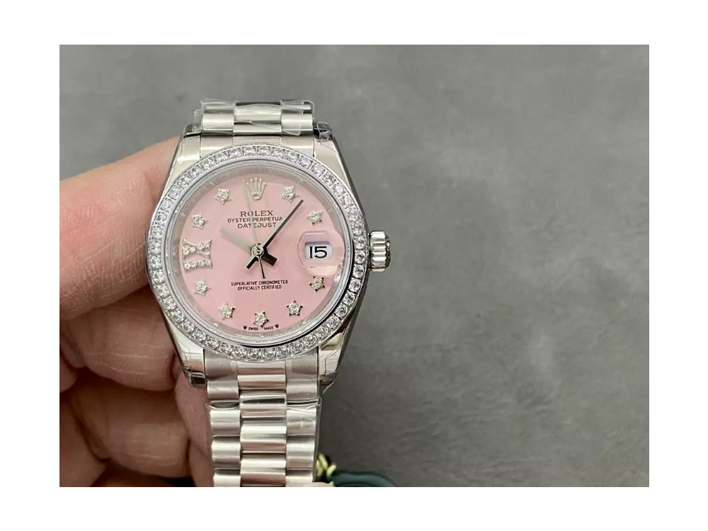 GS공장 롤렉스 레이디 데이저스트 핑크 다이얼 다이아몬드 마커 실버 28mm 279173