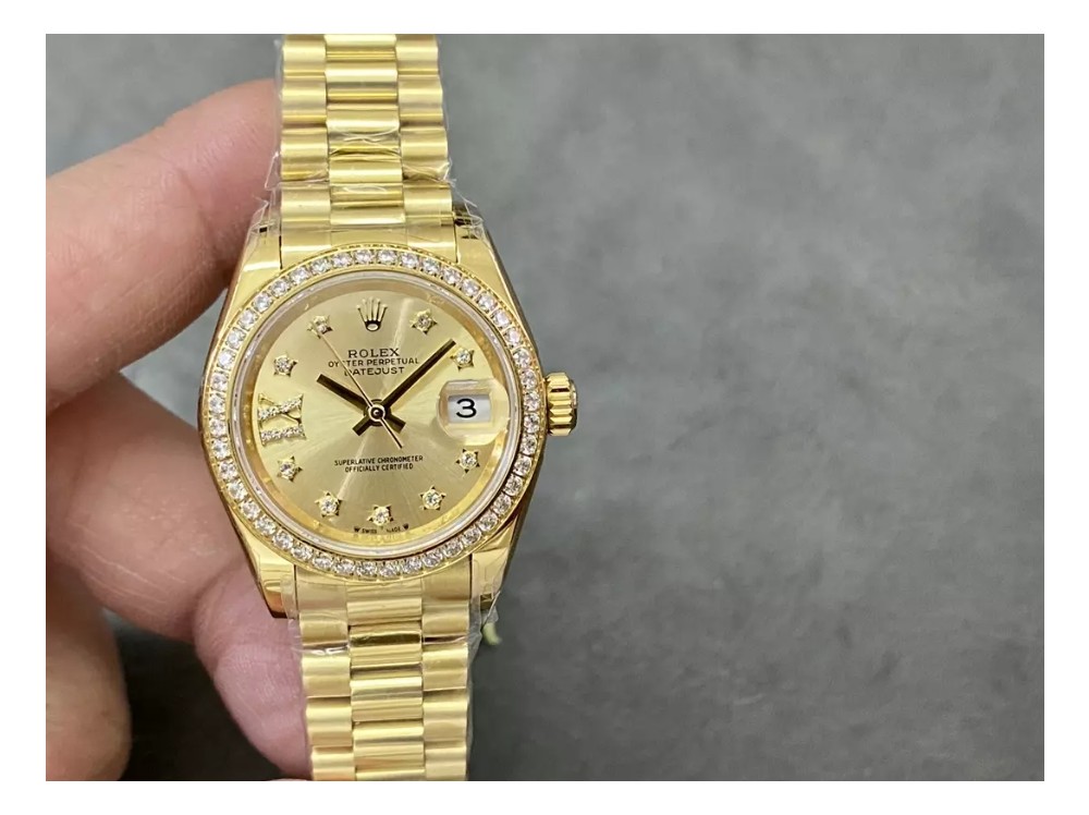 GS공장 롤렉스 레이디 데이저스트 YG 다이얼 다이아 베젤 로즈골드 28mm 279173